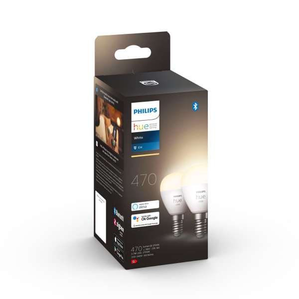 Led-älylamppu Philips Hue White, E14, 2700K, 2 kpl