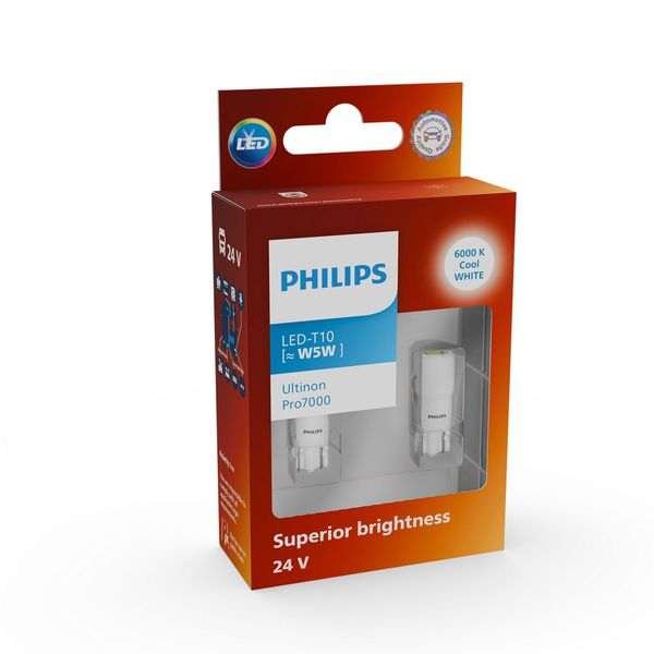 LED-poltinpari Philips Ultinon Pro7000 24V, T10