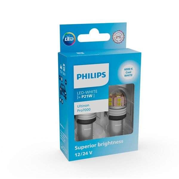 LED-polttimopari Philips Ultinon Pro7000 SI, BA15s