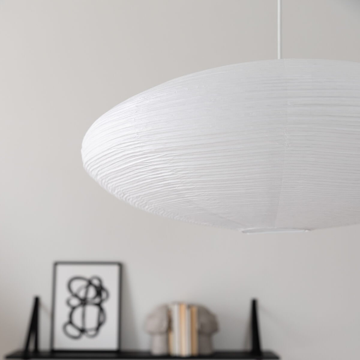 PR Home Yuni riisipaperivarjostin 60 cm valkoinen