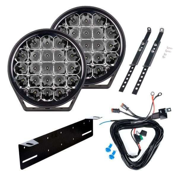 Lisävalo PURELUX 770 Gen2 - Pyöreä / 18 cm / 130W / Off-Road, 2 kpl - Täydellinen setti