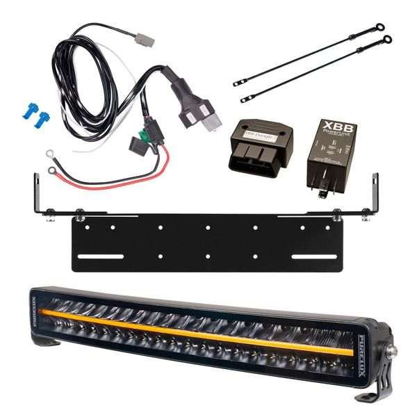 Lisävalo PURELUX Black Boost C560 - Kaareva / 56 cm / 200W / Ref. 50, 1 kpl - Täydellinen setti uppoasennustelineellä + XBB Dongle&PowerUnit -kytkentärele