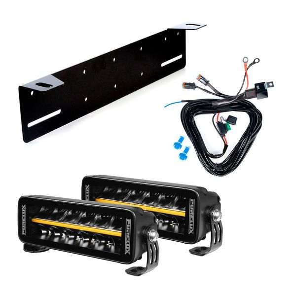 Lisävalo PURELUX Black Boost S200 - Suora / 20 cm / 60W / Ref. 25, 2 kpl - Täydellinen setti (Alakiinnitys)