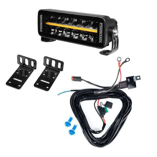 Lisävalo PURELUX Black Boost S200 - Suora / 20 cm / 60W / Ref. 25, 1 kpl - Täydellinen setti (Alakiinnitys)