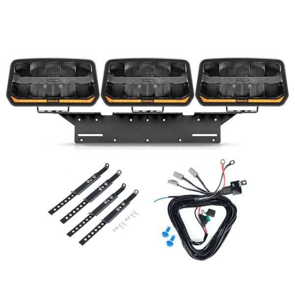 Lisävalo PURELUX Panther 11 - Suorakaide / 24 cm / 170W / Ref. 20, 3 kpl - Täydellinen setti