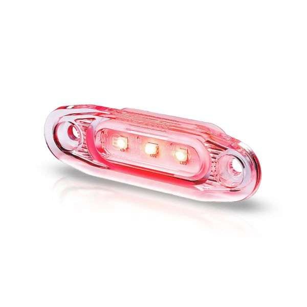 Huomiovalo /Äärivalo PURELUX Side Marker - 12/24V / 79 mm, Punainen