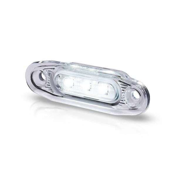 Huomiovalo /Äärivalo PURELUX Side Marker - 12/24V / 79 mm, Valkoinen
