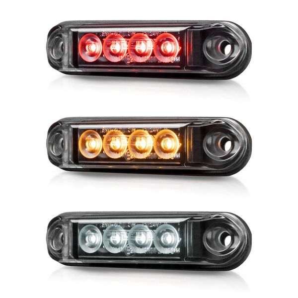 Huomiovalo /Äärivalo PURELUX Spectre 4X Dark - 12/24V / 1W / 78 mm, Valkoinen