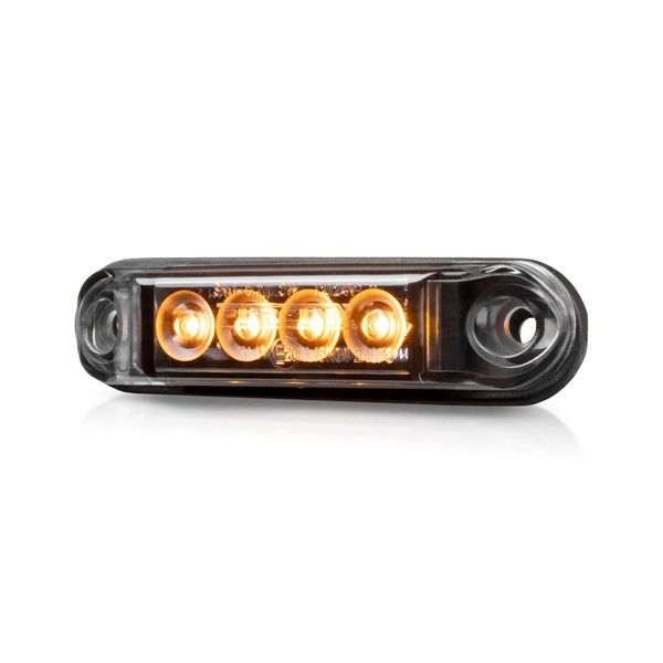 Huomiovalo /Äärivalo PURELUX Spectre 4X Dark - 12/24V / 1W / 78 mm, Oranssi