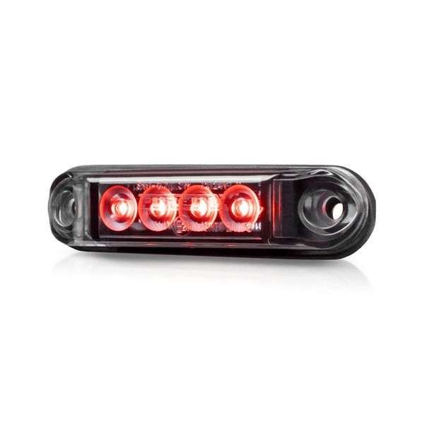 Huomiovalo /Äärivalo PURELUX Spectre 4X Dark - 12/24V / 1W / 78 mm, Punainen