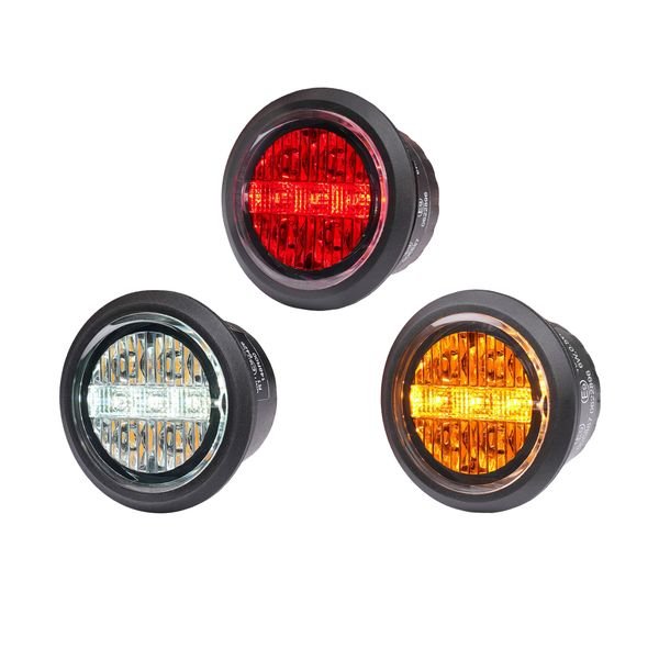 Varoitusvalo / Tasovilkku PURELUX Spectre 7X - 12/24V / 2W / 32 mm, 7AX (Oranssi)