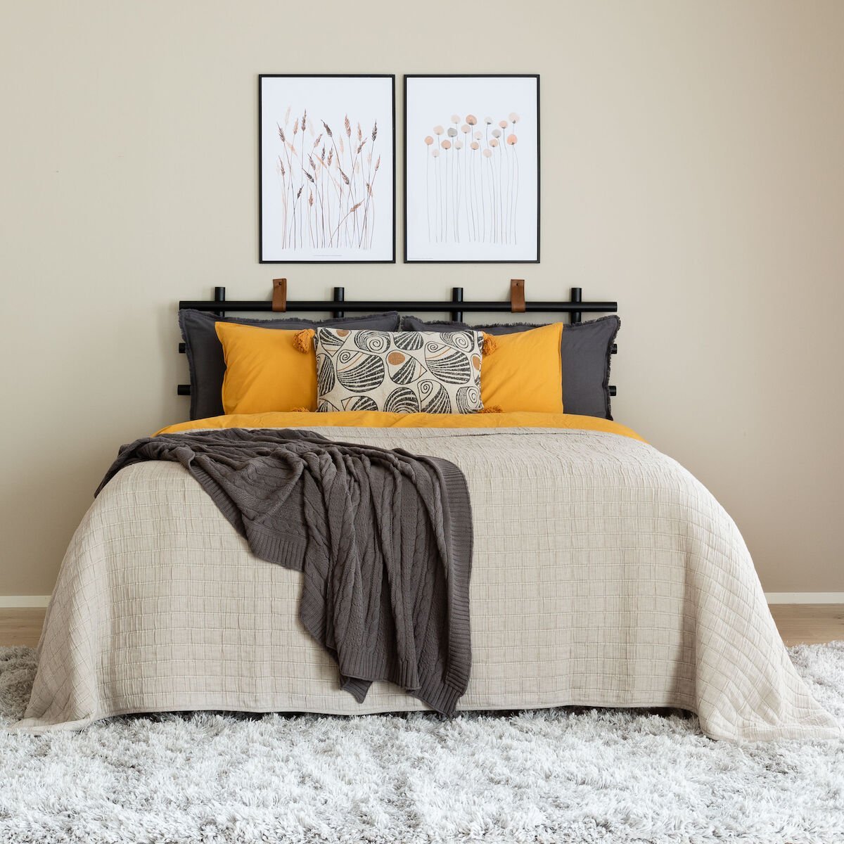 Ranta päiväpeitto 180x260 cm maitokahvi