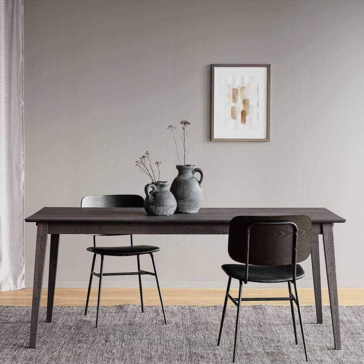 Rowico Home Filippa ruokapöytä 180x90 cm tummanruskea