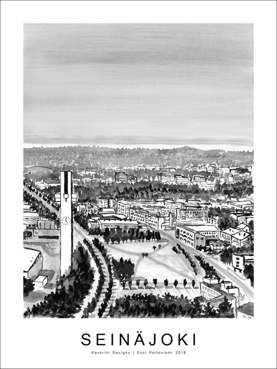 Kaverini Seinäjoki kaupunkijuliste 50x70 cm