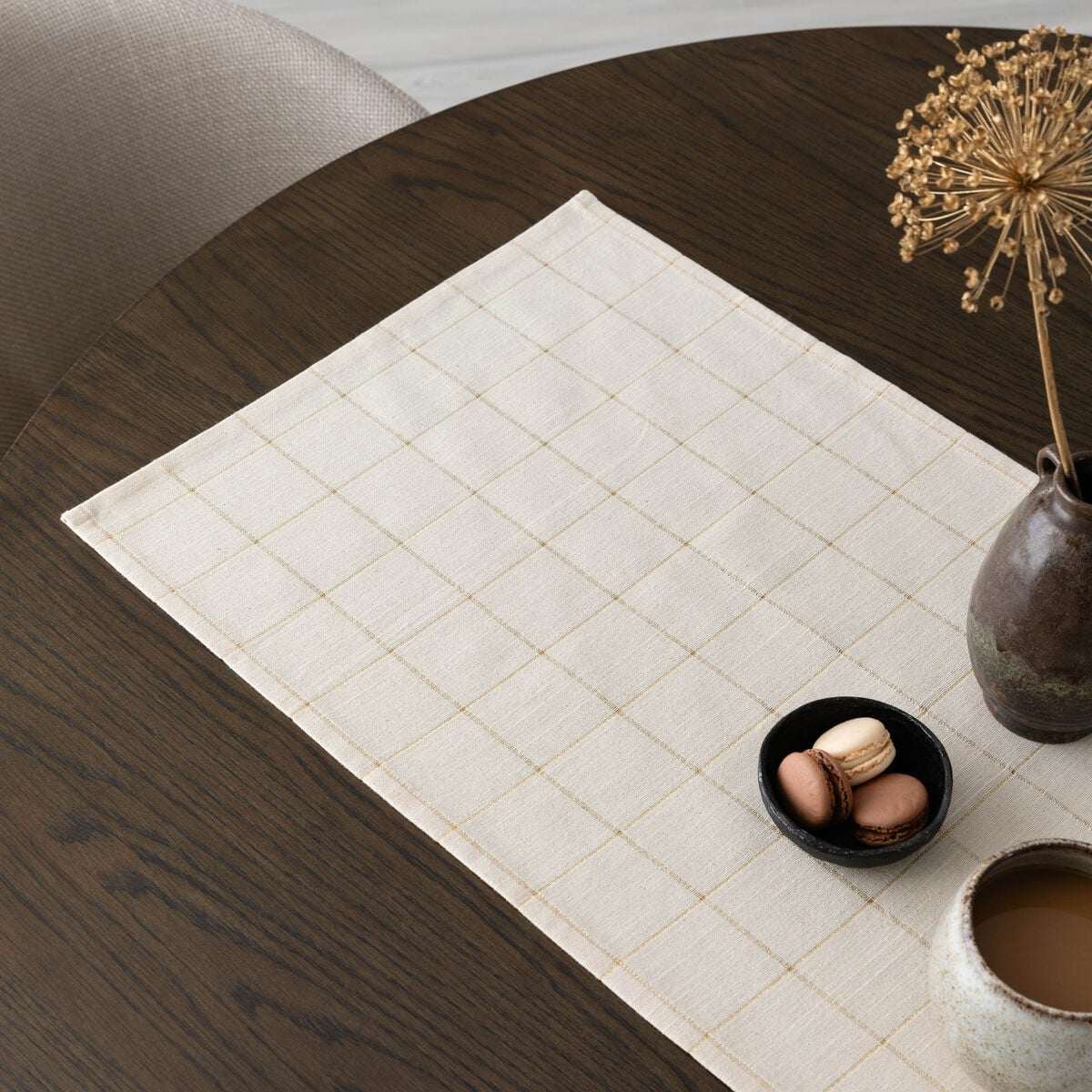 Signe kaitaliina 40x150 cm luonnonvalkoinen/kulta