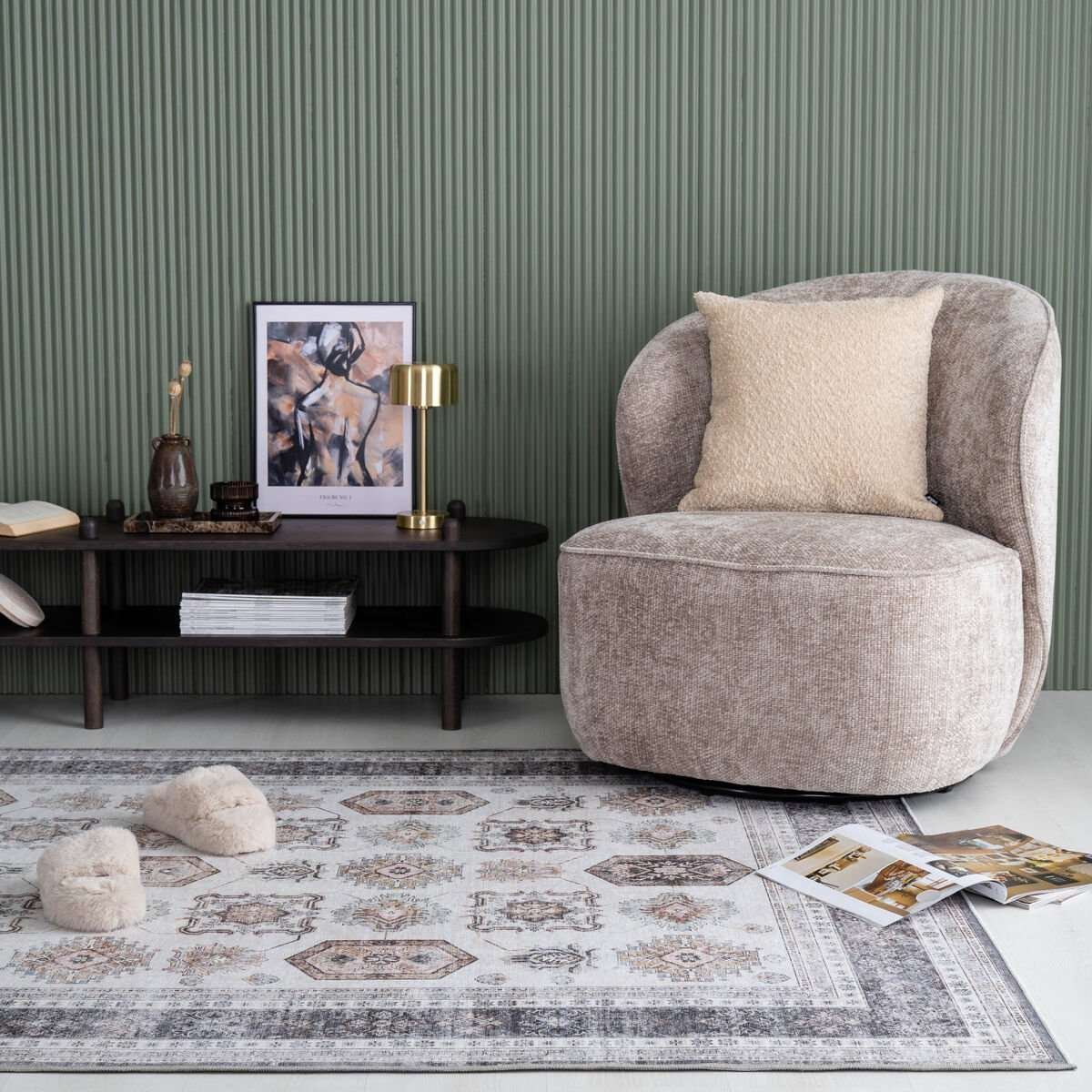 Soraya matto 200x290 cm luonnonvalkoinen