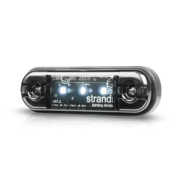 Huomiovalo /Äärivalo Strands Dark Knight Slim Position Light 3LED - 12/24V / 84 mm / Valkoinen