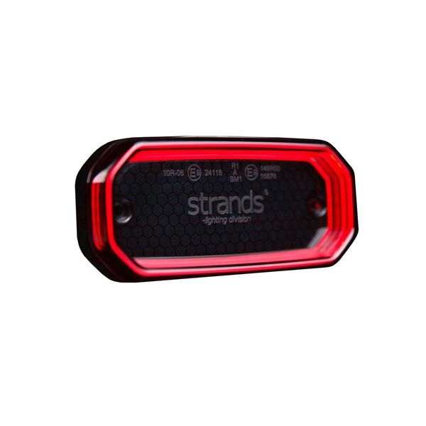 Huomiovalo /Äärivalo Strands FOR9T Scale - 12/24V / 3.5W / 116 mm, Punainen