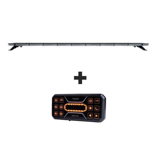 Varoitusvalo Strands Monitum - Paneeli / 12/24V / 121W / 1544 mm, Valaisin + Langaton kaukosäädin