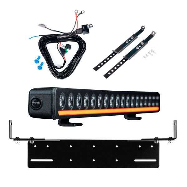 Lisävalo Strands Nuuk D-Line 20 - Suora / 52 cm / 125W / Ref. 20, 1 kpl - Täydellinen setti uppoasennustelineellä