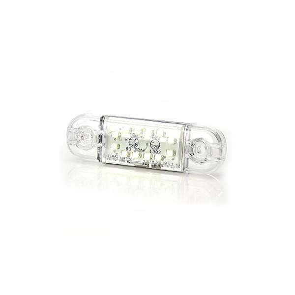Huomiovalo /Äärivalo Strands Side Marker Slim 12 LED - 12/24V / 84 mm, Valkoinen