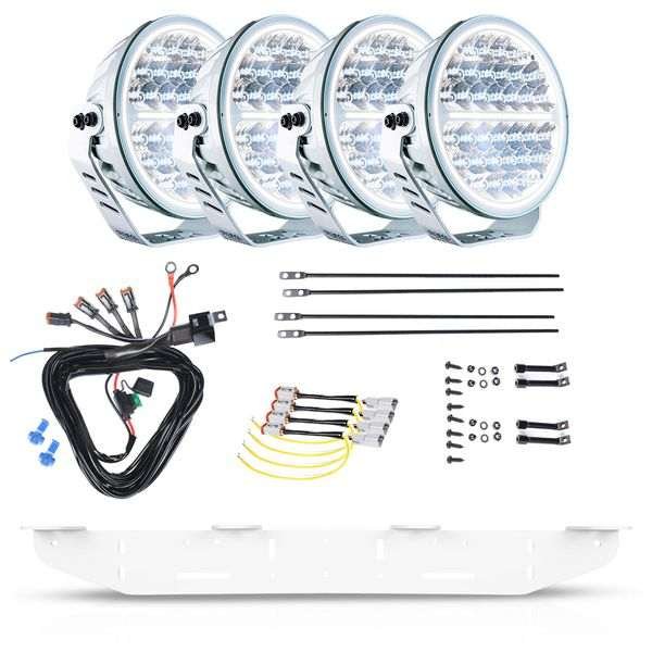 Lisävalo Strands Siberia Night Ranger White 9 - Pyöreä / 23 cm / 170W / Ref. 30, 4 kpl - Täydellinen setti