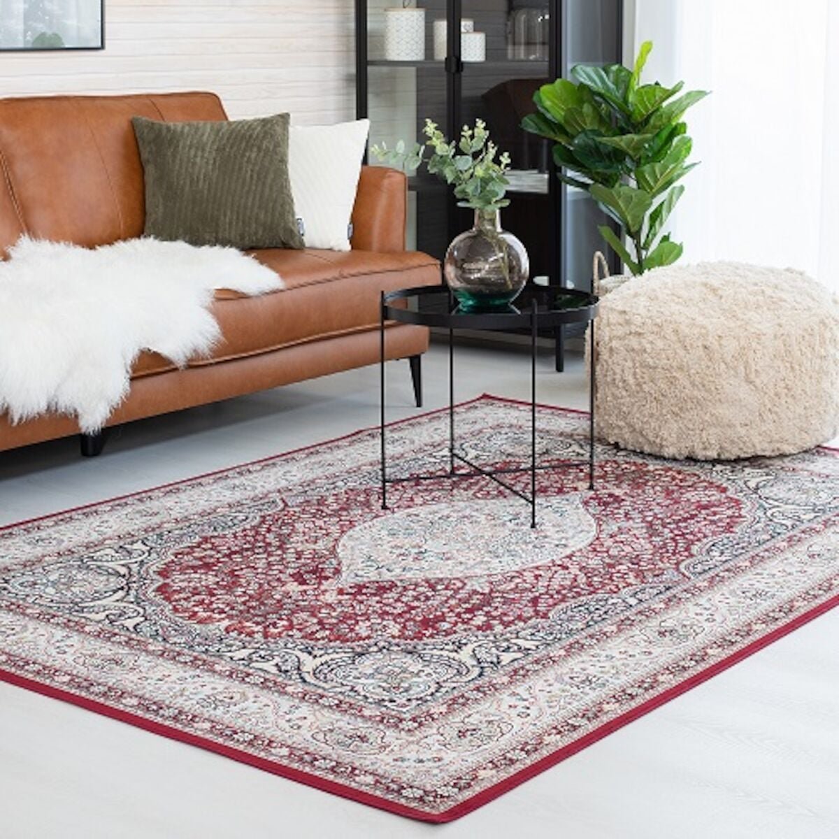 Tähkä viskoosimatto punainen 195x300 cm