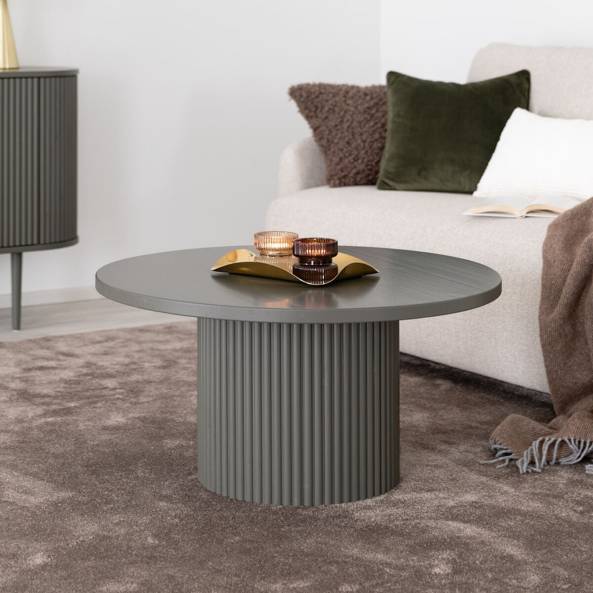 Taimi pyöreä sohvapöytä Ø80 cm sammal