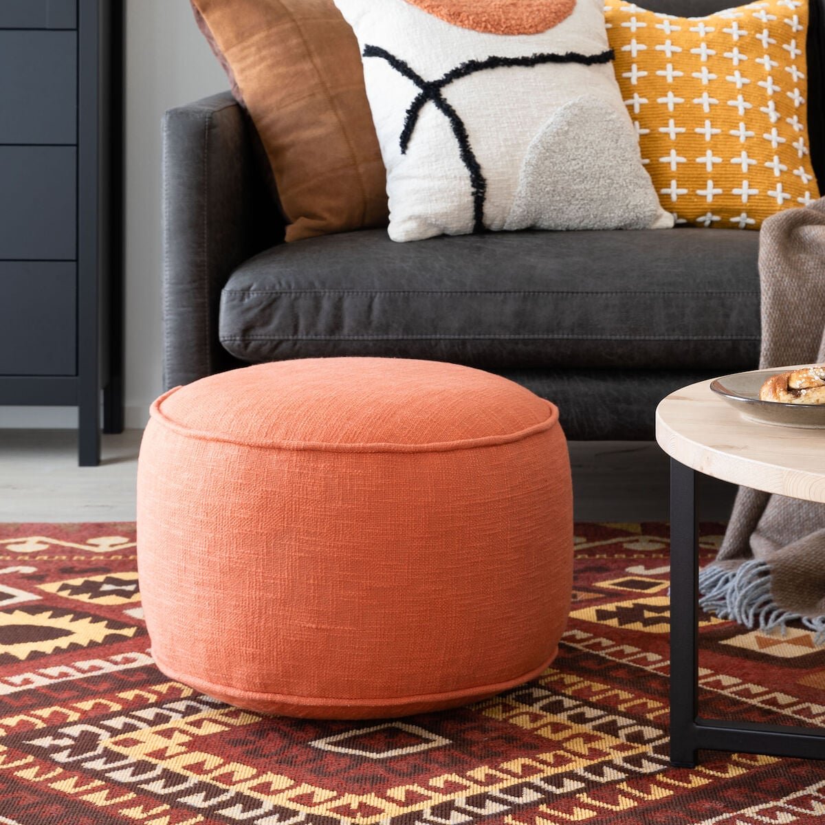 Terho pyöreä rahi Ø50 cm pehmeä oranssi