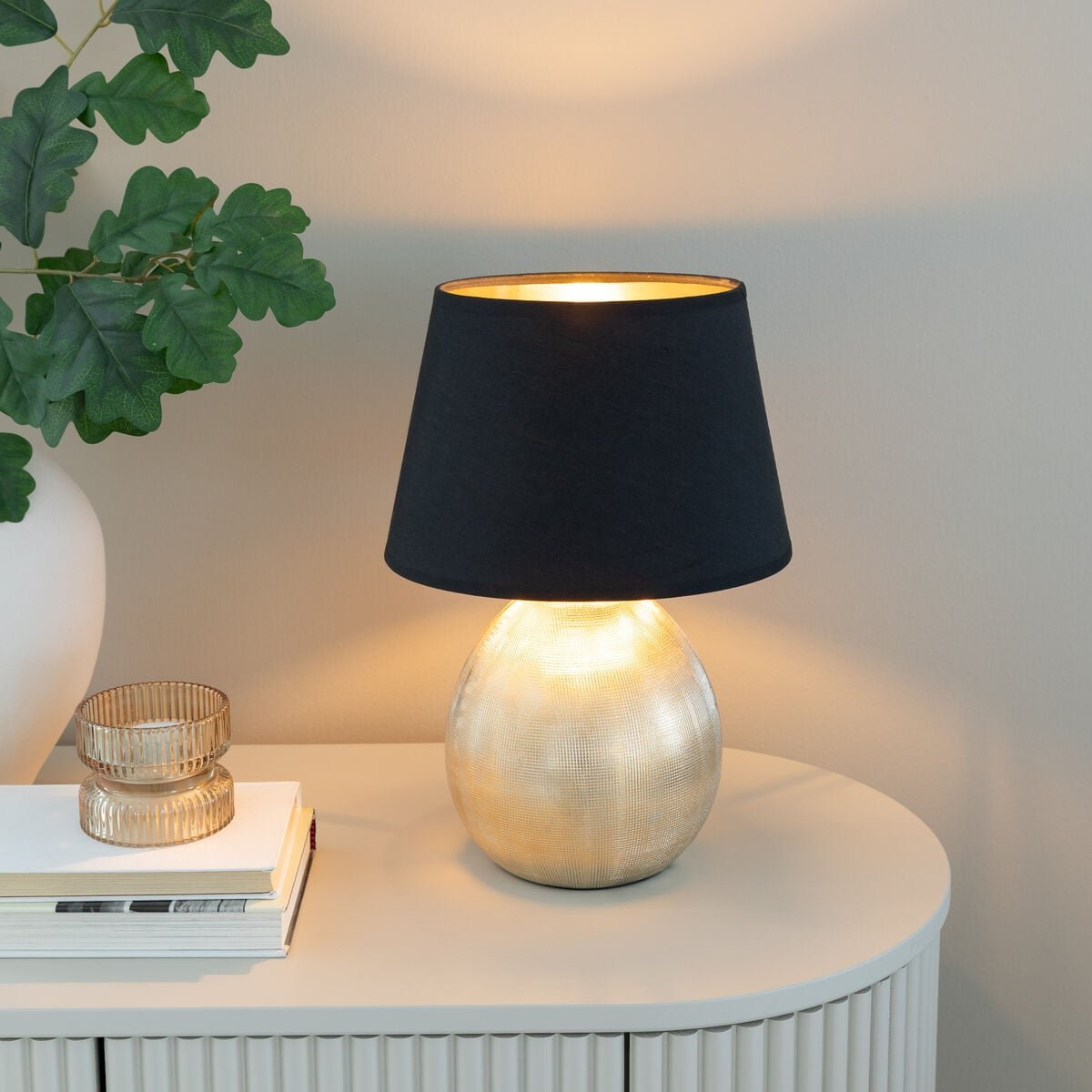 Trio Luxor pöytävalaisin 35 cm 1xE27 kulta