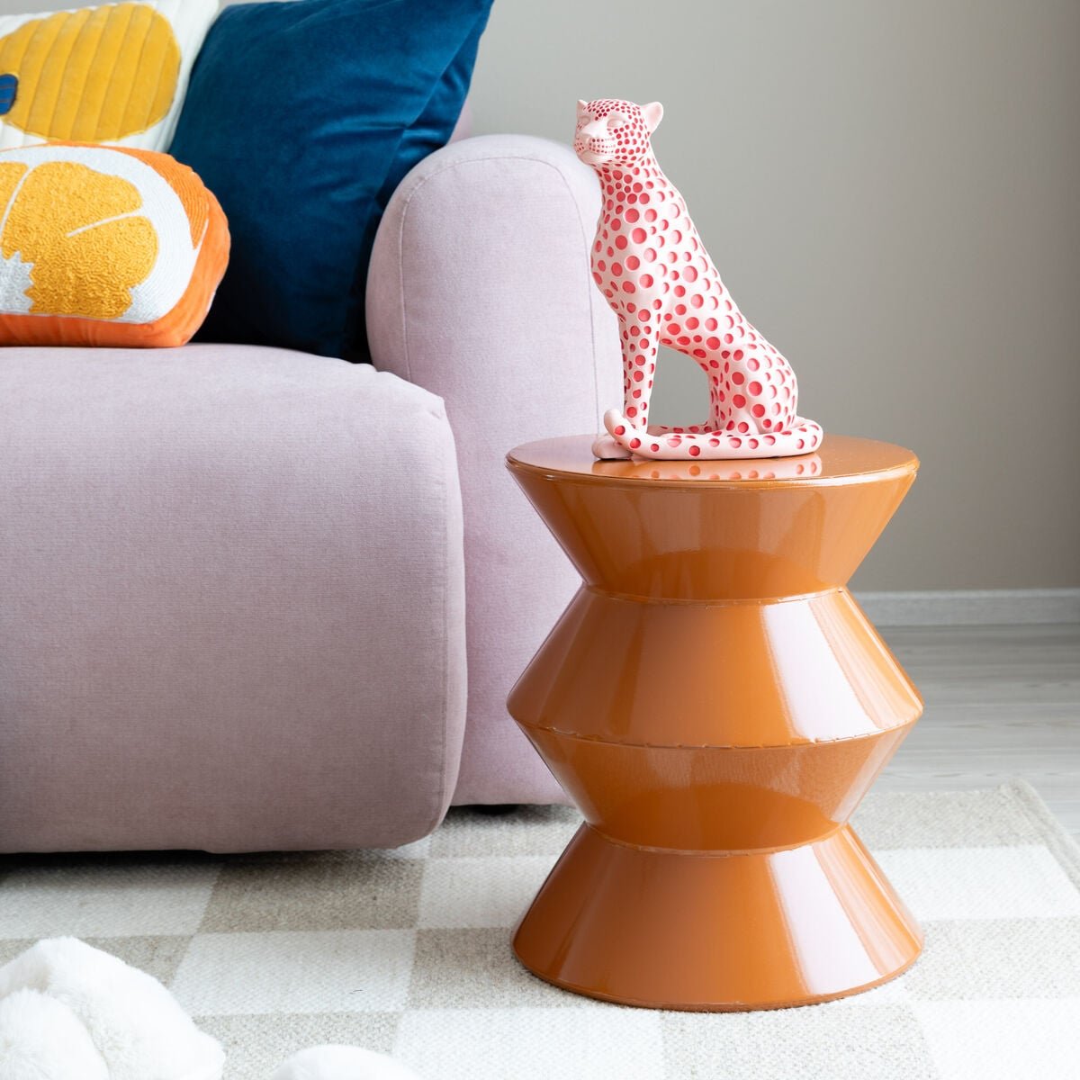 Tripla sivupöytä Ø31 cm karamelli