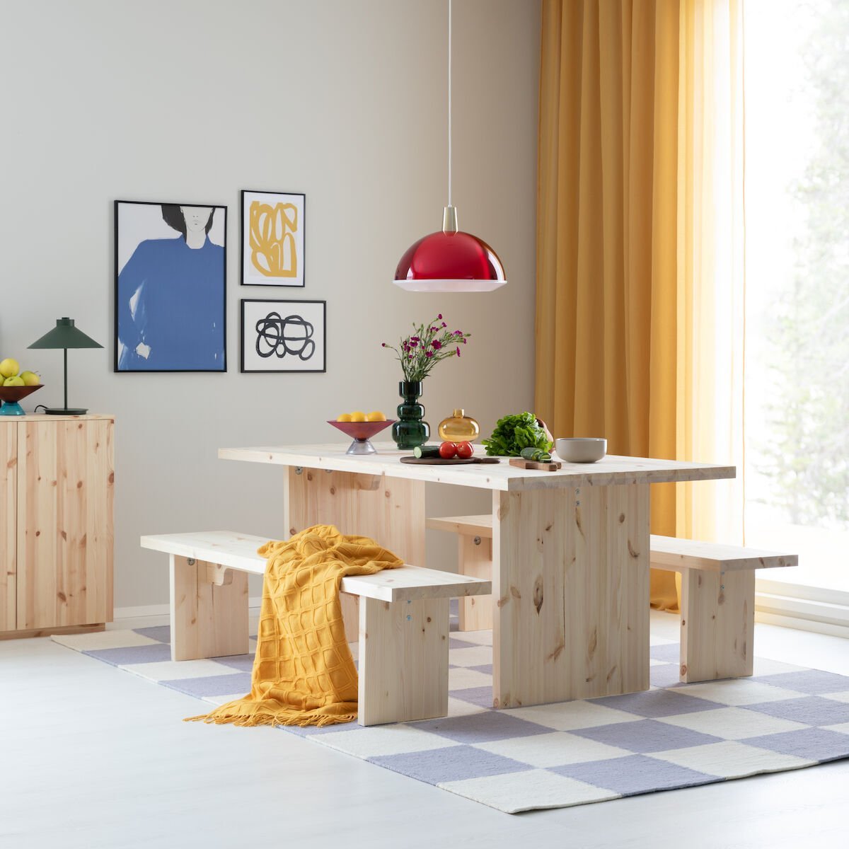 Tyvi 6-hengen ruokailuryhmä puuvalmis