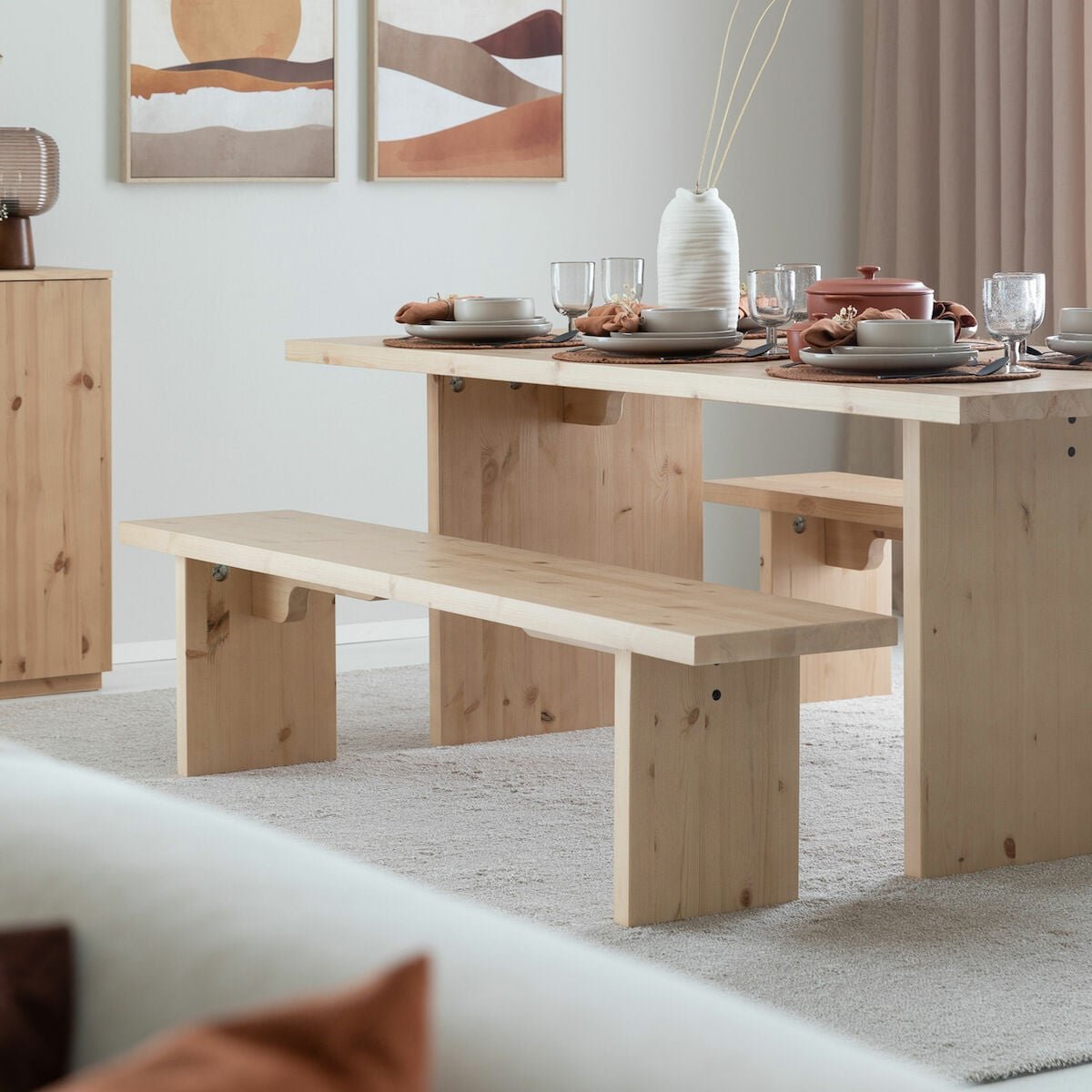 Tyvi penkki 175x35 cm hiekka