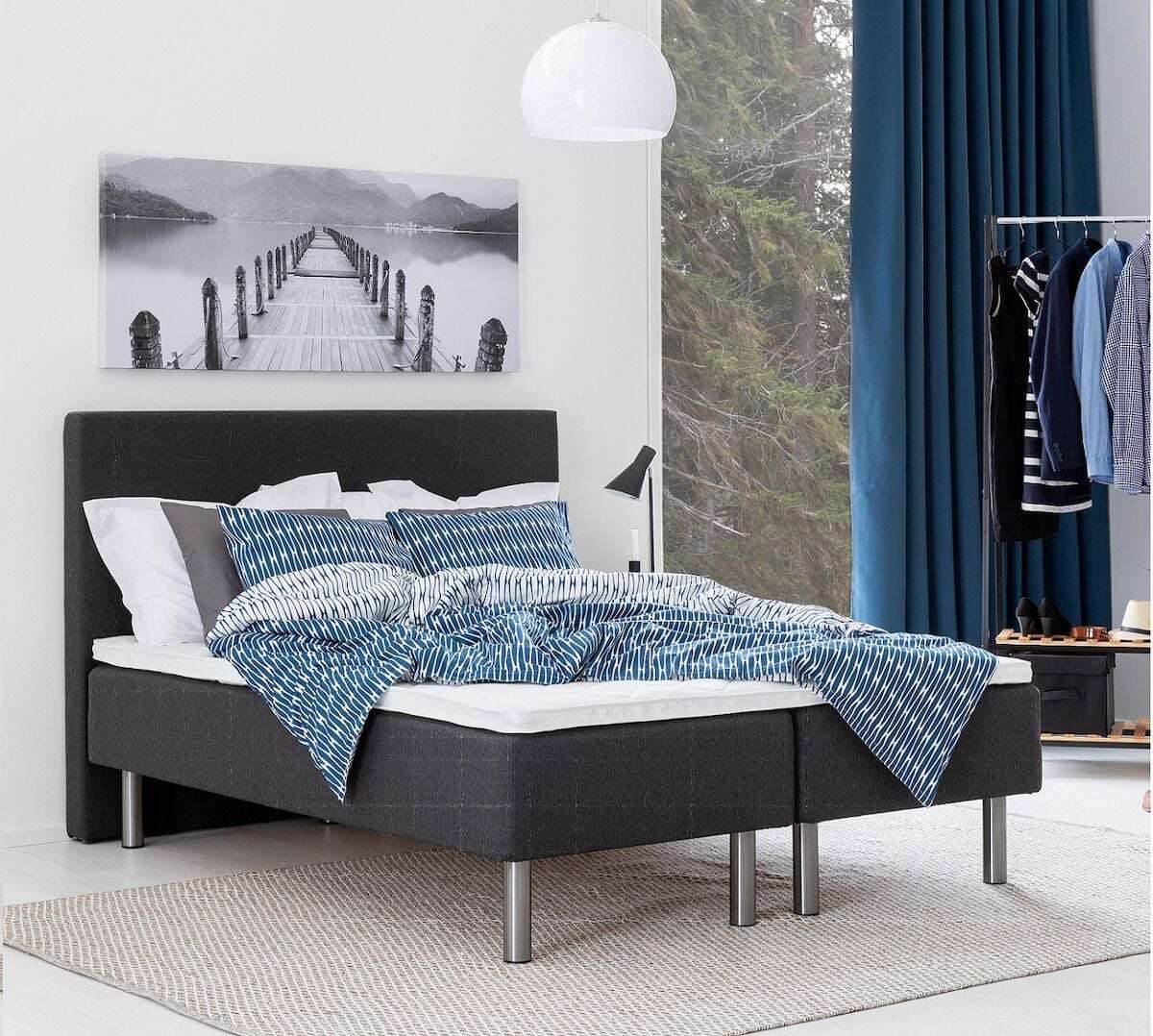 Unia Pronssi runkopatjasänky 160x200 cm, 8cm prof vm, metallijalat