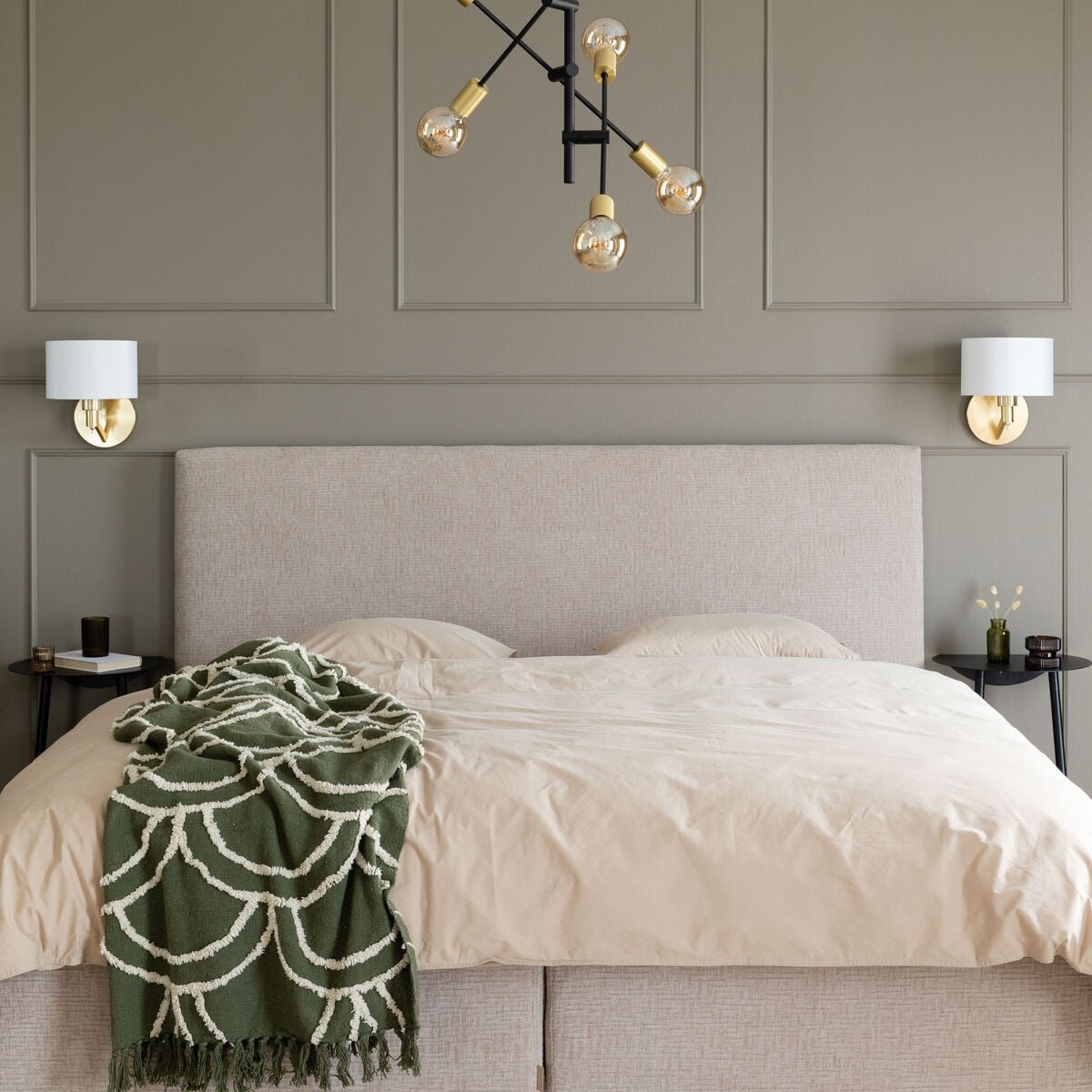 Unia Luxus sängynpääty sileä 190x122 cm Omega 08 kangas