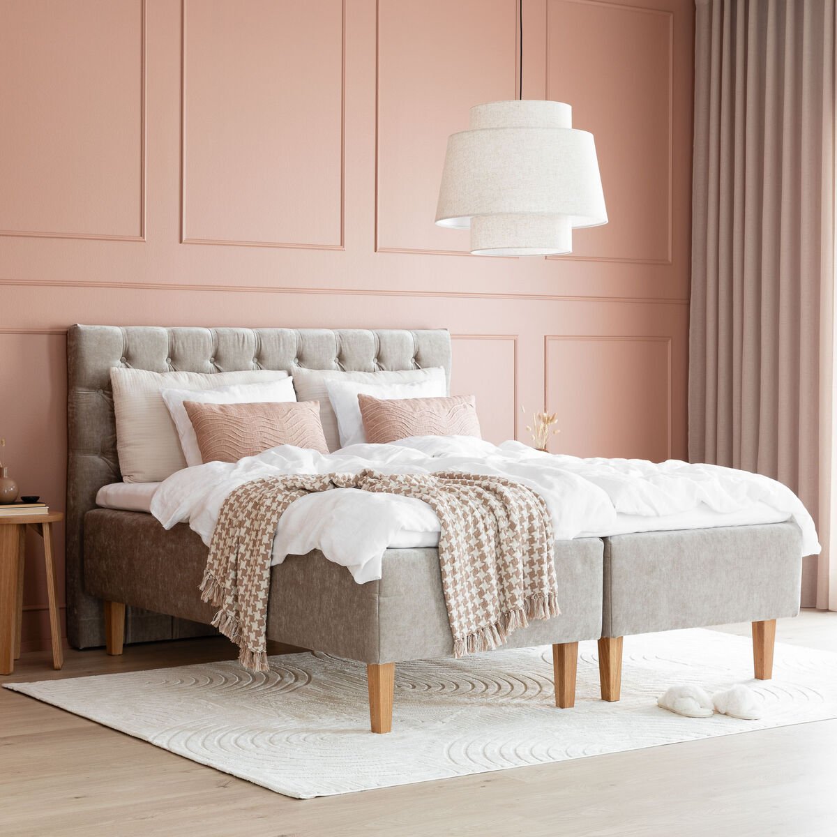 Unia Premium runkopatjasänky M 160x200 Latte, 900 stylex pp, Tammi kartio 23cm