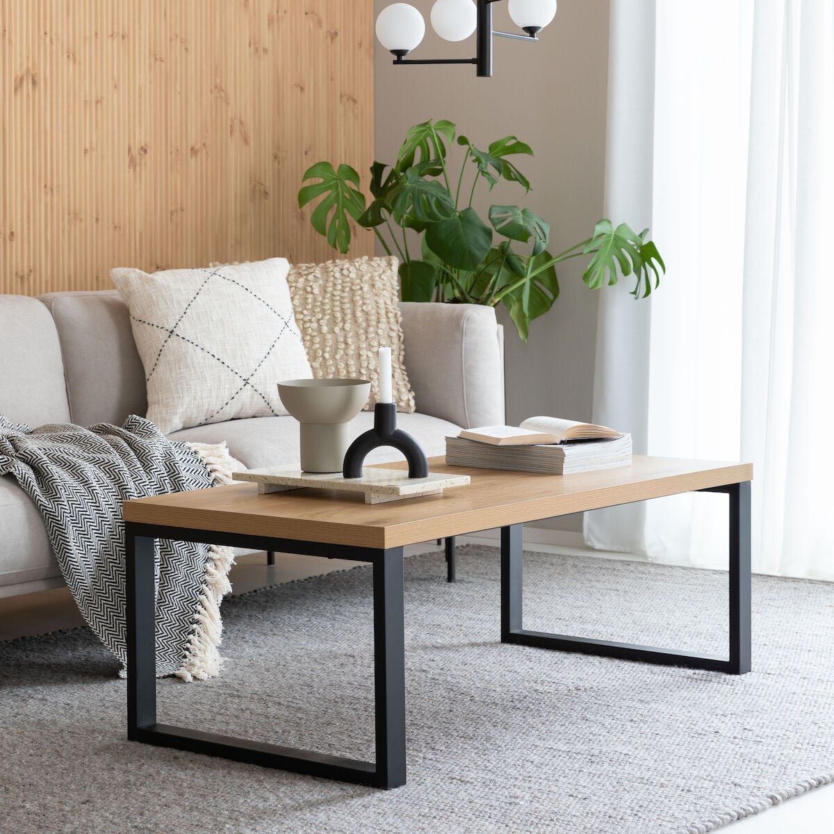 Bergen sohvapöytä tammi/musta