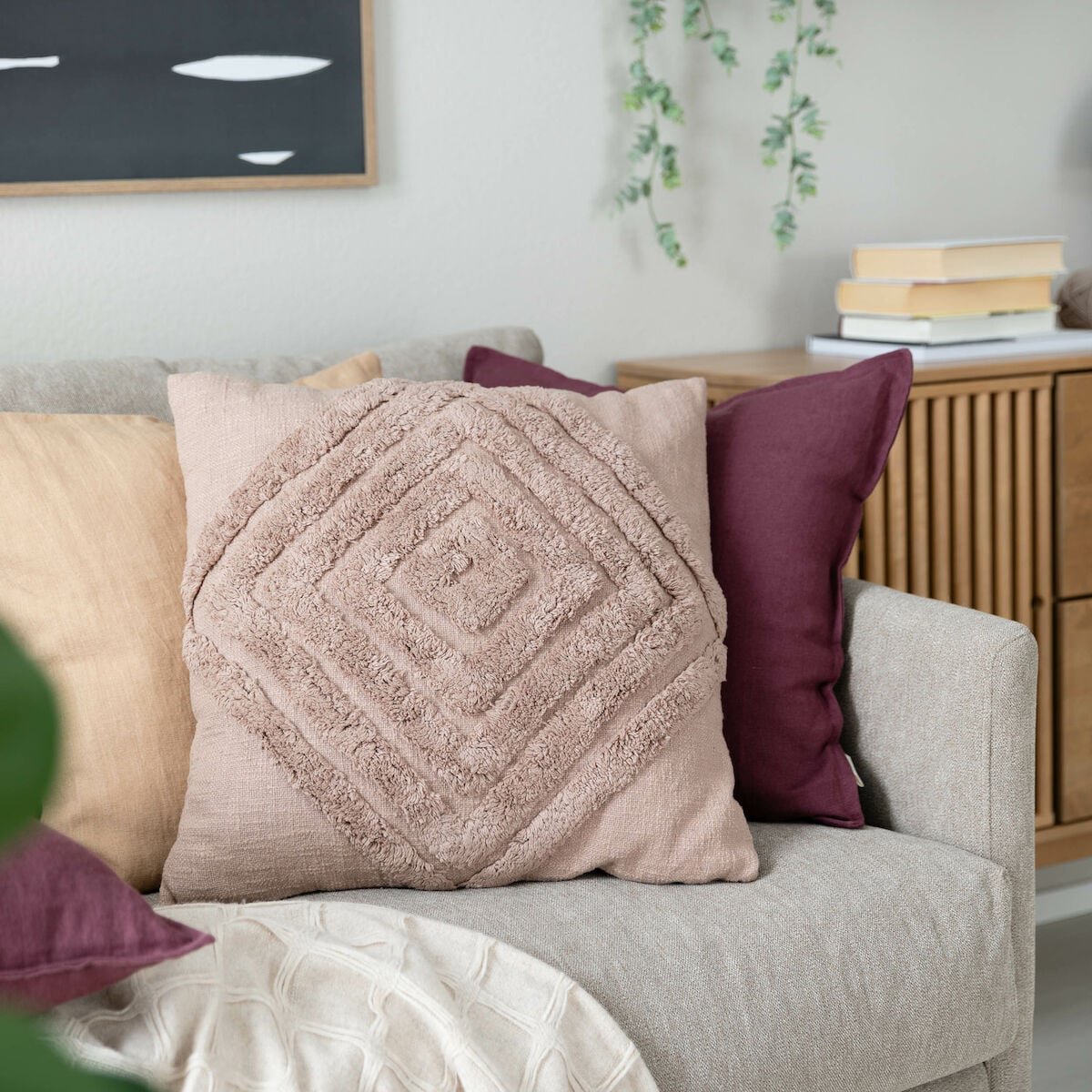 Vilja koristetyyny 50x50 cm nougat