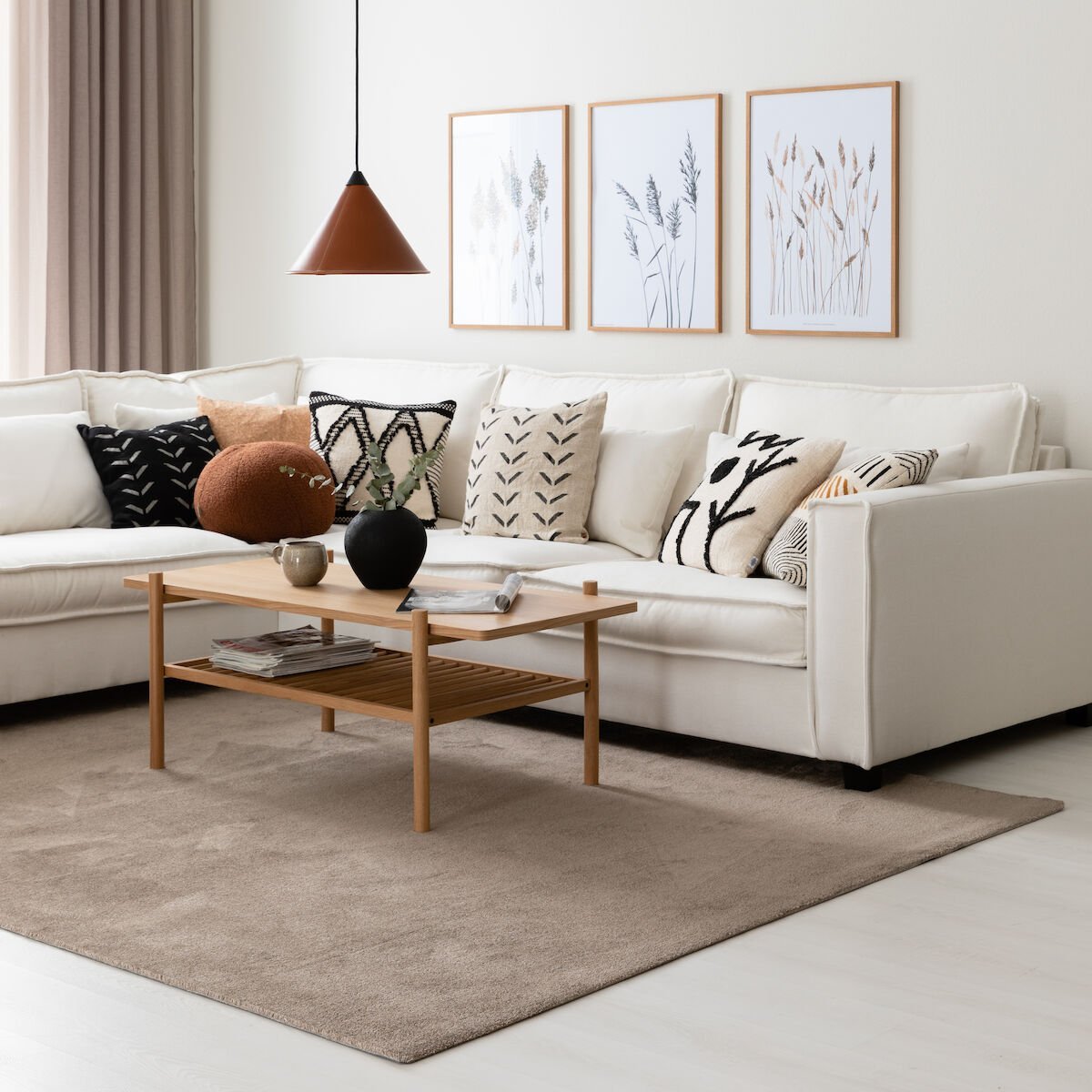 VM Carpet Hattara matto kantattu 160x230 cm ruskea