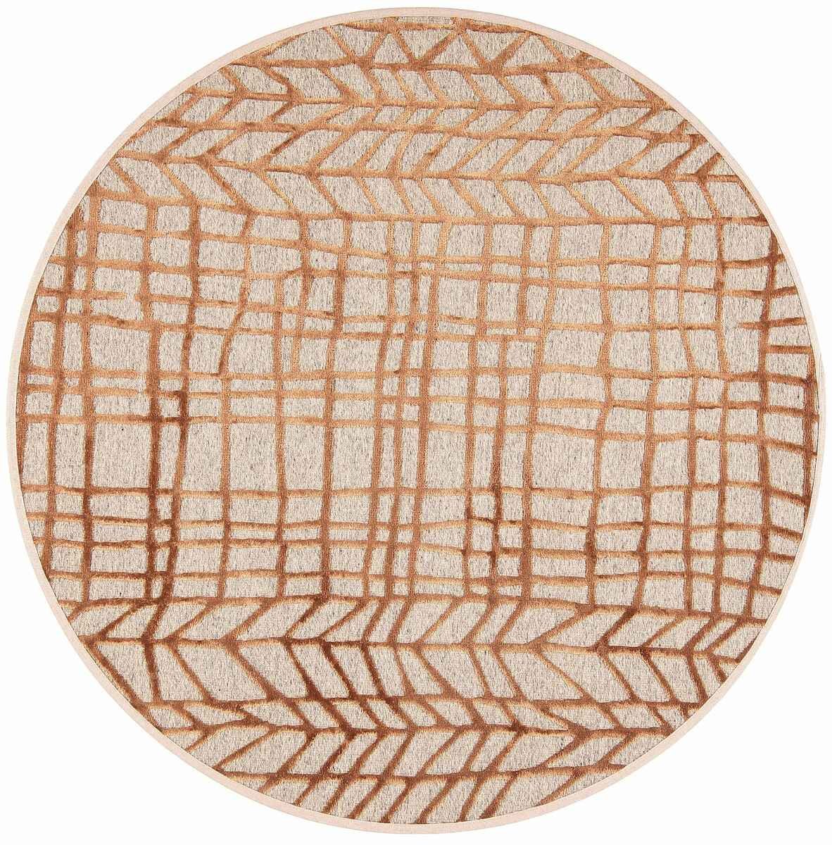 VM Carpet Lastu matto 240 cm pyöreä 3 kupari