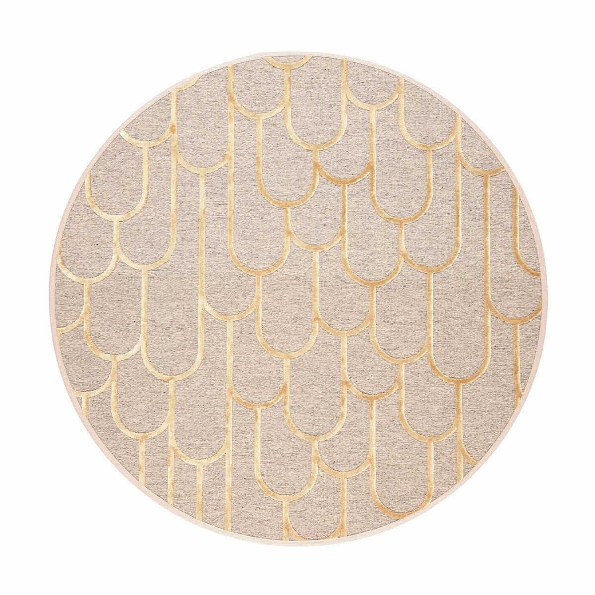 VM Carpet Paanu matto 240 cm pyöreä 7 kulta