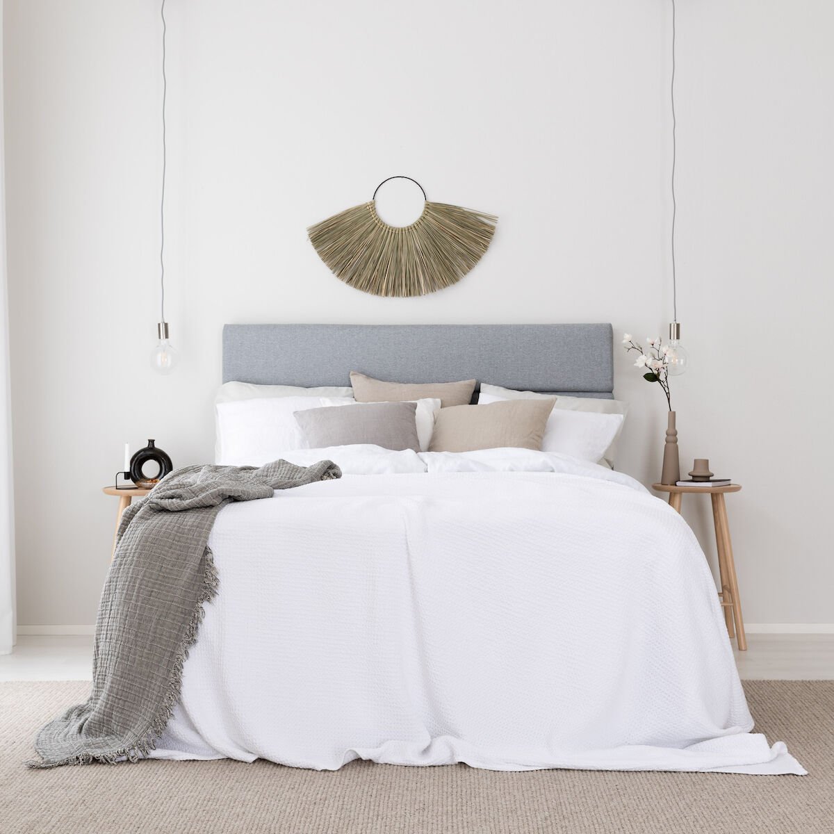 Vohveli päiväpeitto 260x260 cm valkoinen