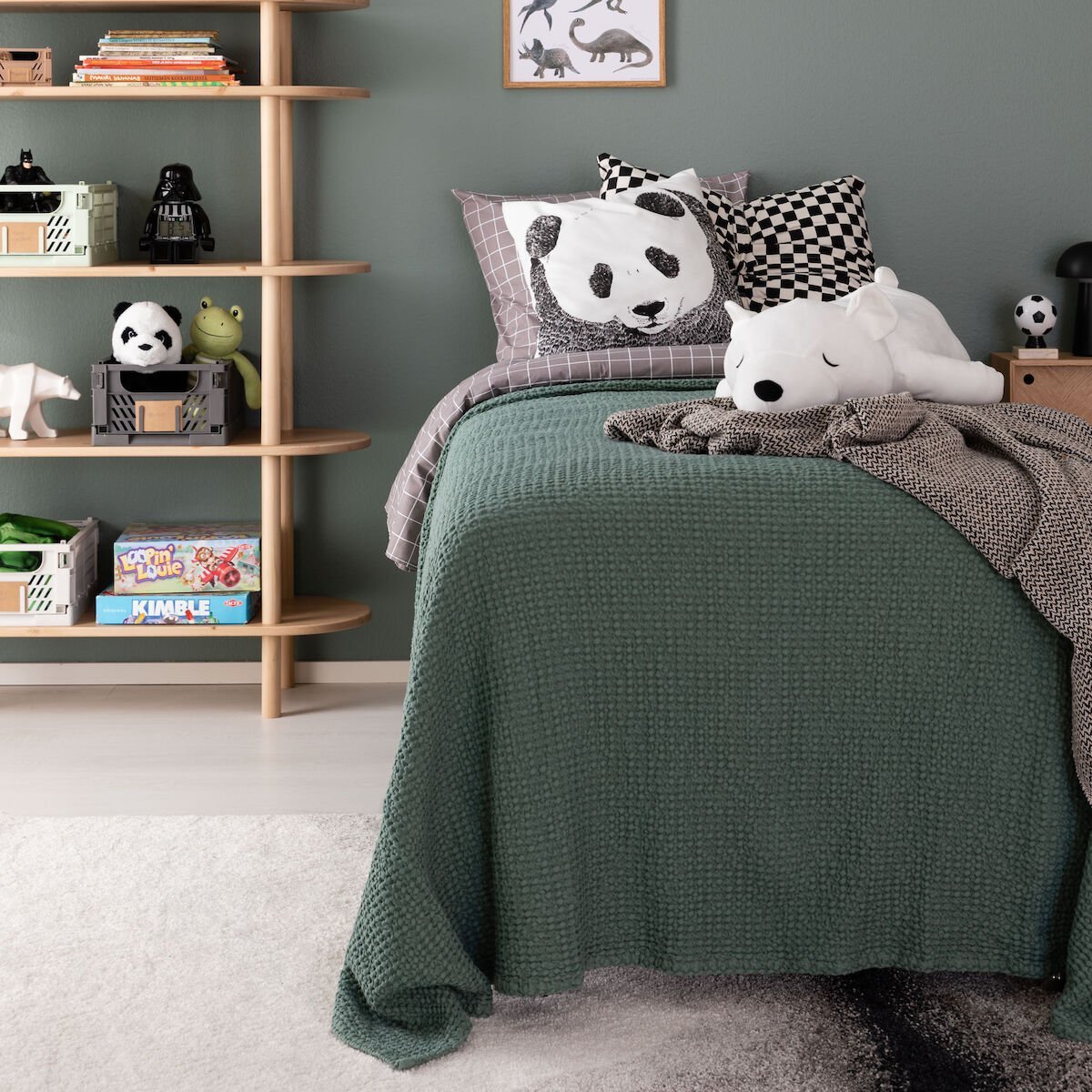 Vohveli päiväpeitto 180x260 cm vihreä