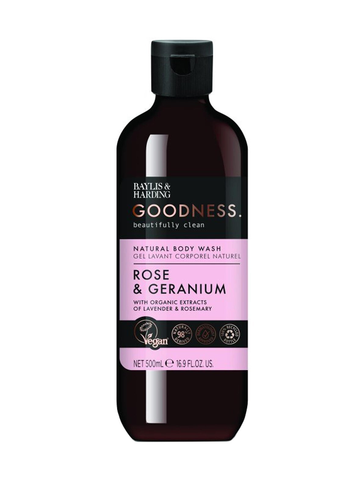Rose & geranium -suihkugeeli 500 ml