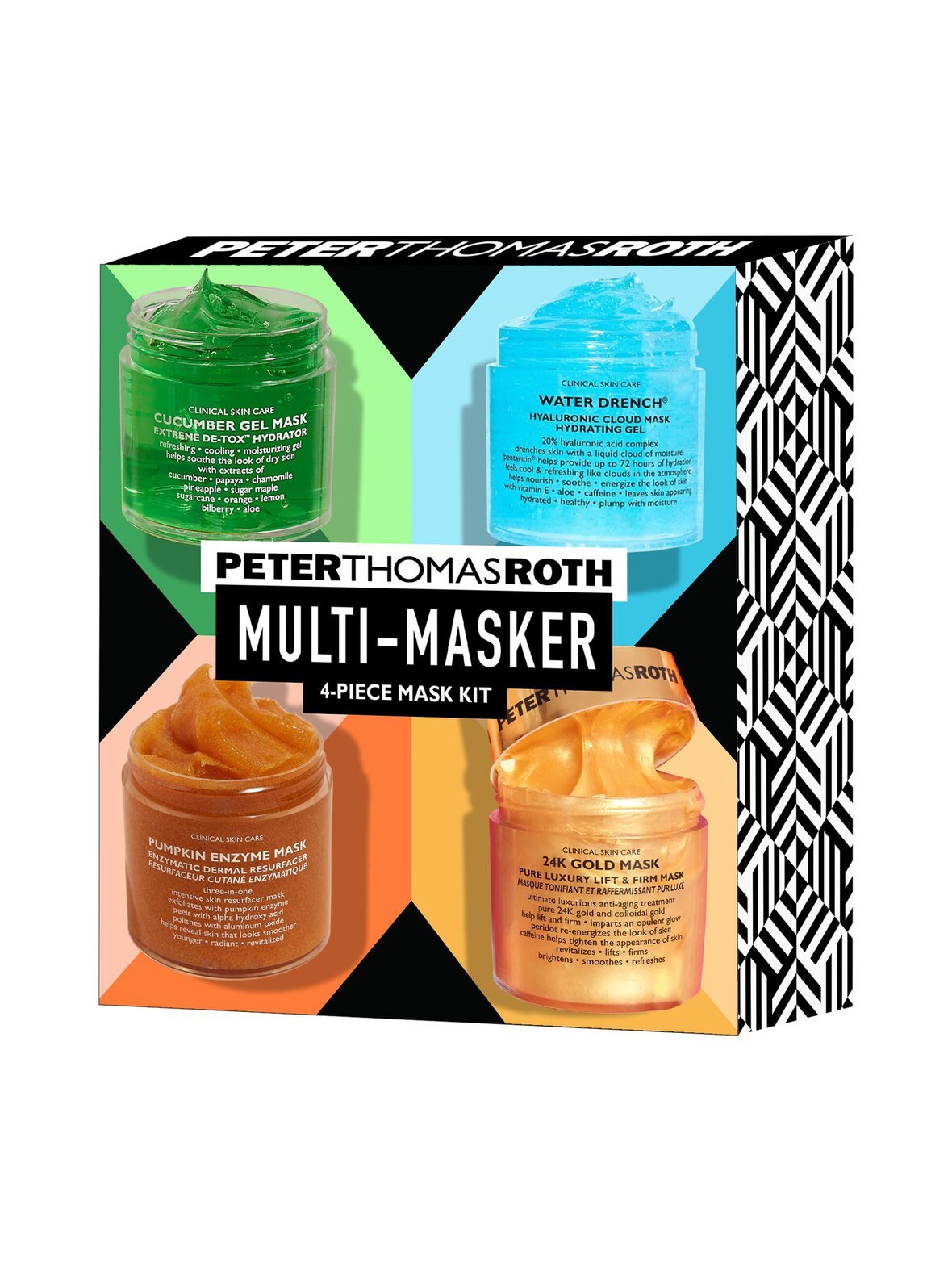 Multi-masker 4-piece mask kit -kasvonaamiosetti