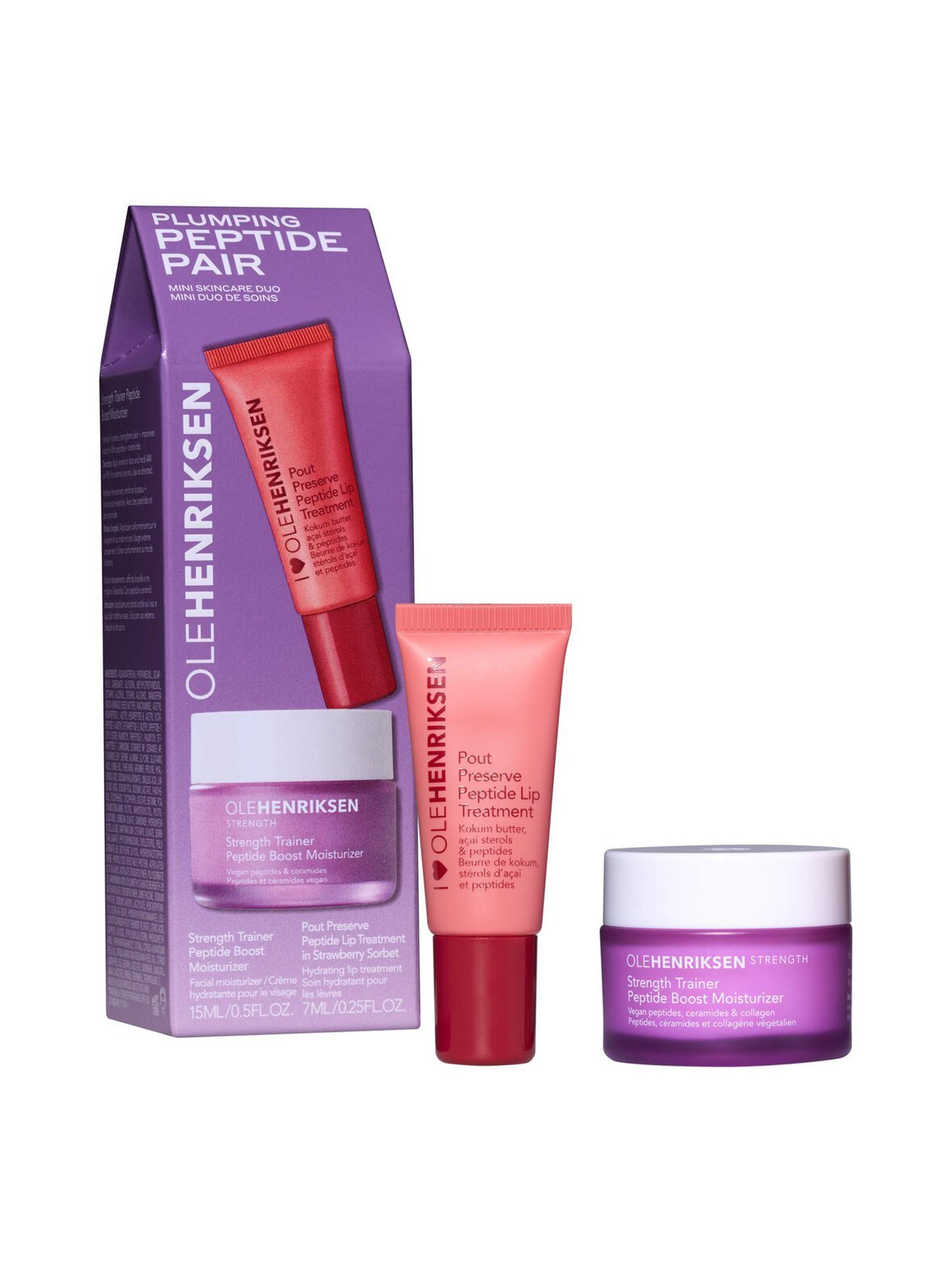 Plumping peptide pair mini skincare duo set -ihonhoitopakkaus