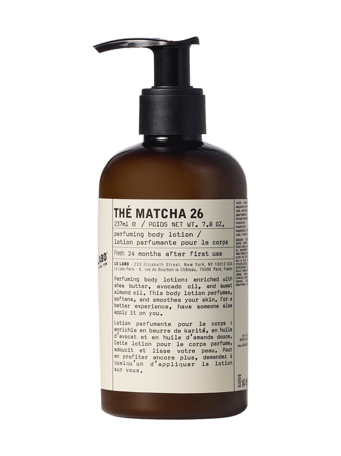 Thé matcha 26 body lotion -vartalovoide, 237ml