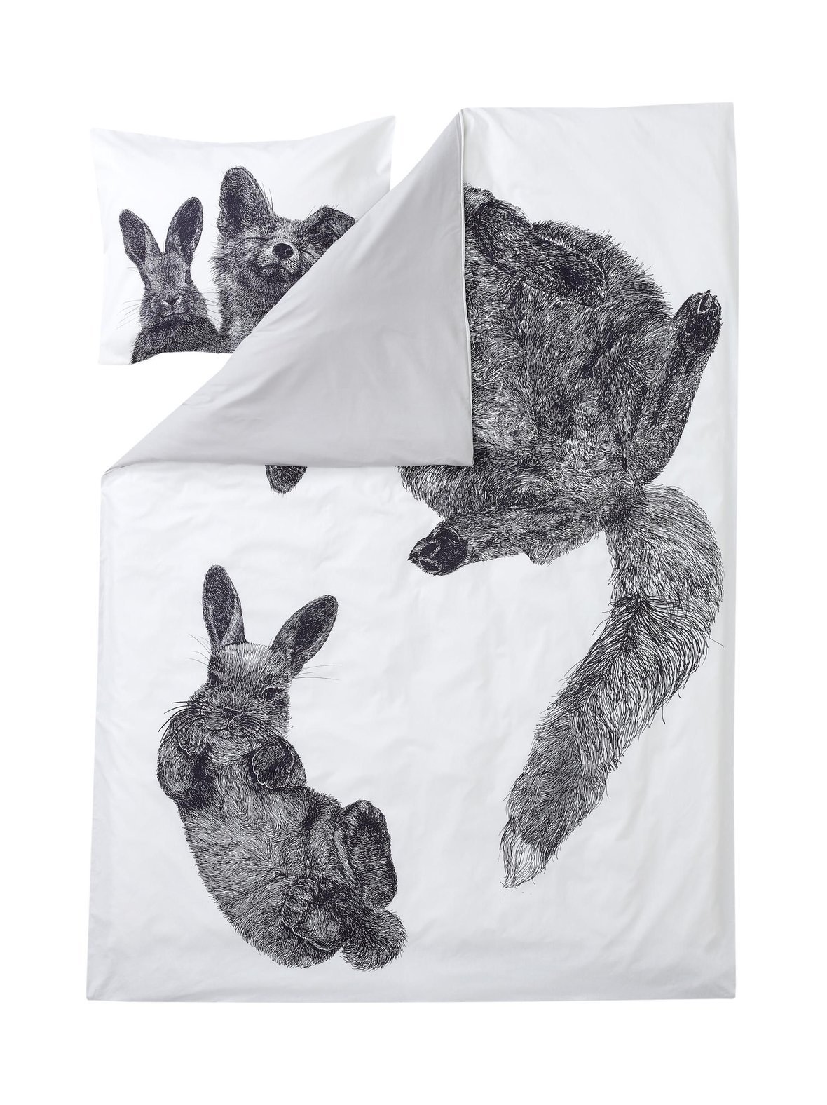 Villipedot-pussilakanasetti 150 x 210 + 50 x 60 cm