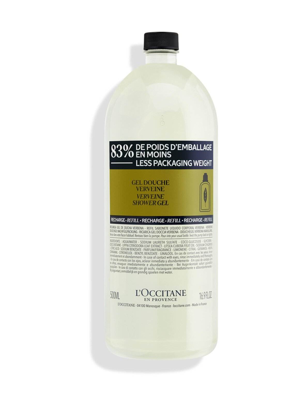 Verbena shower gel refill -suihkugeeli 500 ml, täyttöpakkaus