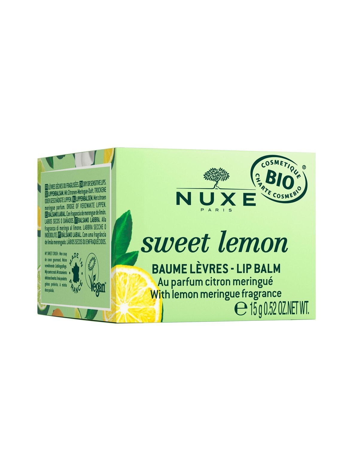 Sweet lemon bio lip balm -huultenhoitobalmi